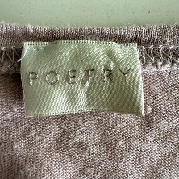 Poetry 100% Linen Lagenlook Oversized Swing Scoopneck Lilac Shirt Top size 18 - Picture 4 of 7